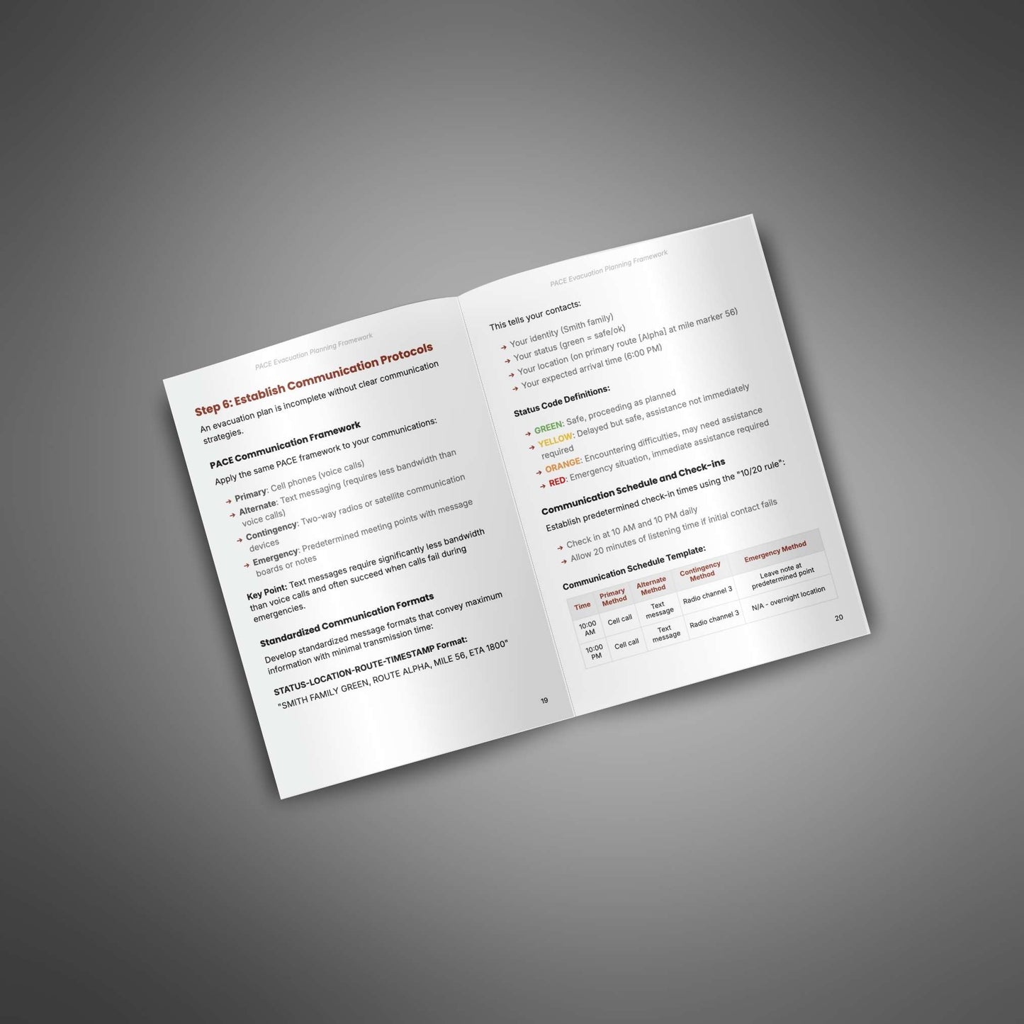 PACE Evacuation Planning Framework – Always Have a Way Out