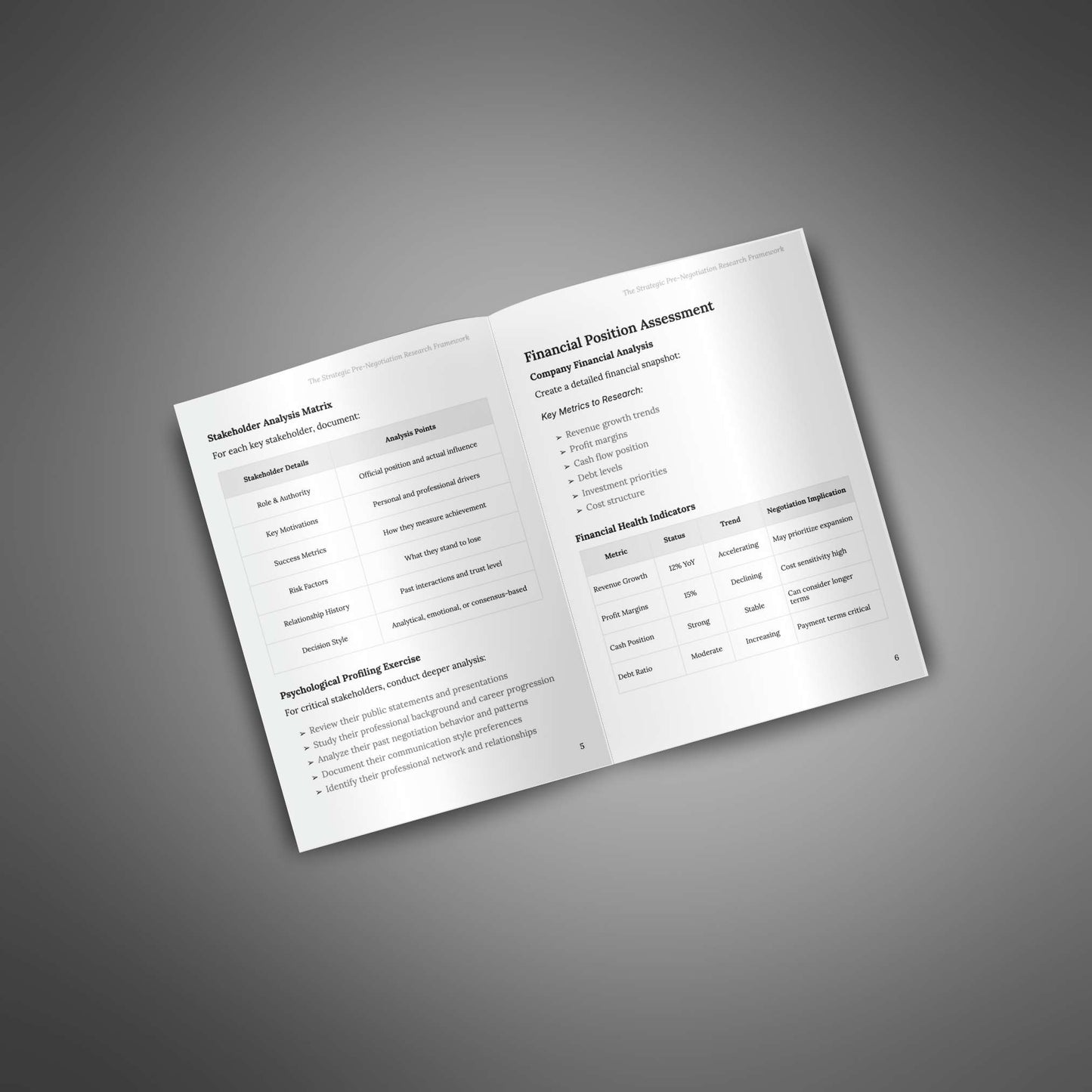 Strategic Pre-Negotiation Research Framework – Walk In Ready to Win